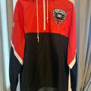 DC United Mitchell & Ness MLS
Large Windbreaker Jacket
Embroidery Black Red New
